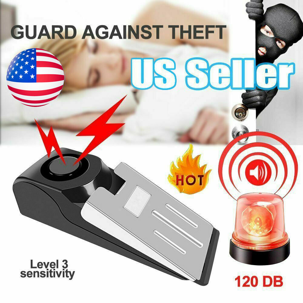 Upgraded Door Stopper Security Alarm,Portable 120 Loud Entrance Alert