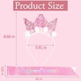 thumbnail image 3 of 11th Birthday Decorations for Girls, Birthday Girl Headband Glitter Sash Set for 11 Year Old Girl Birthday Decoration, Birthday Flower Princess Crown Headband for Happy 11th Birthday Girl Outfit, 3 of 14