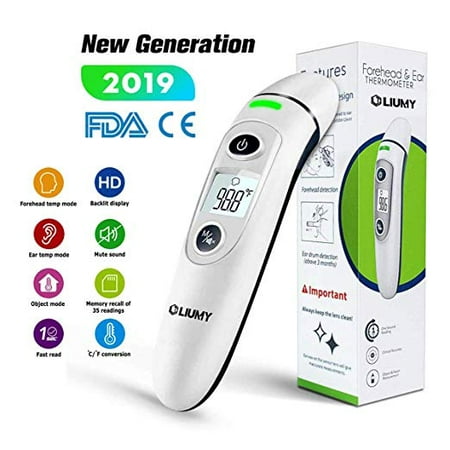 2019 NEW Medical Forehead and Ear, Baby Thermometer, 5-in-1 Digital Infrared Thermometer for Fever, Suitable for Infant, Children, Adults, Elders with Fever