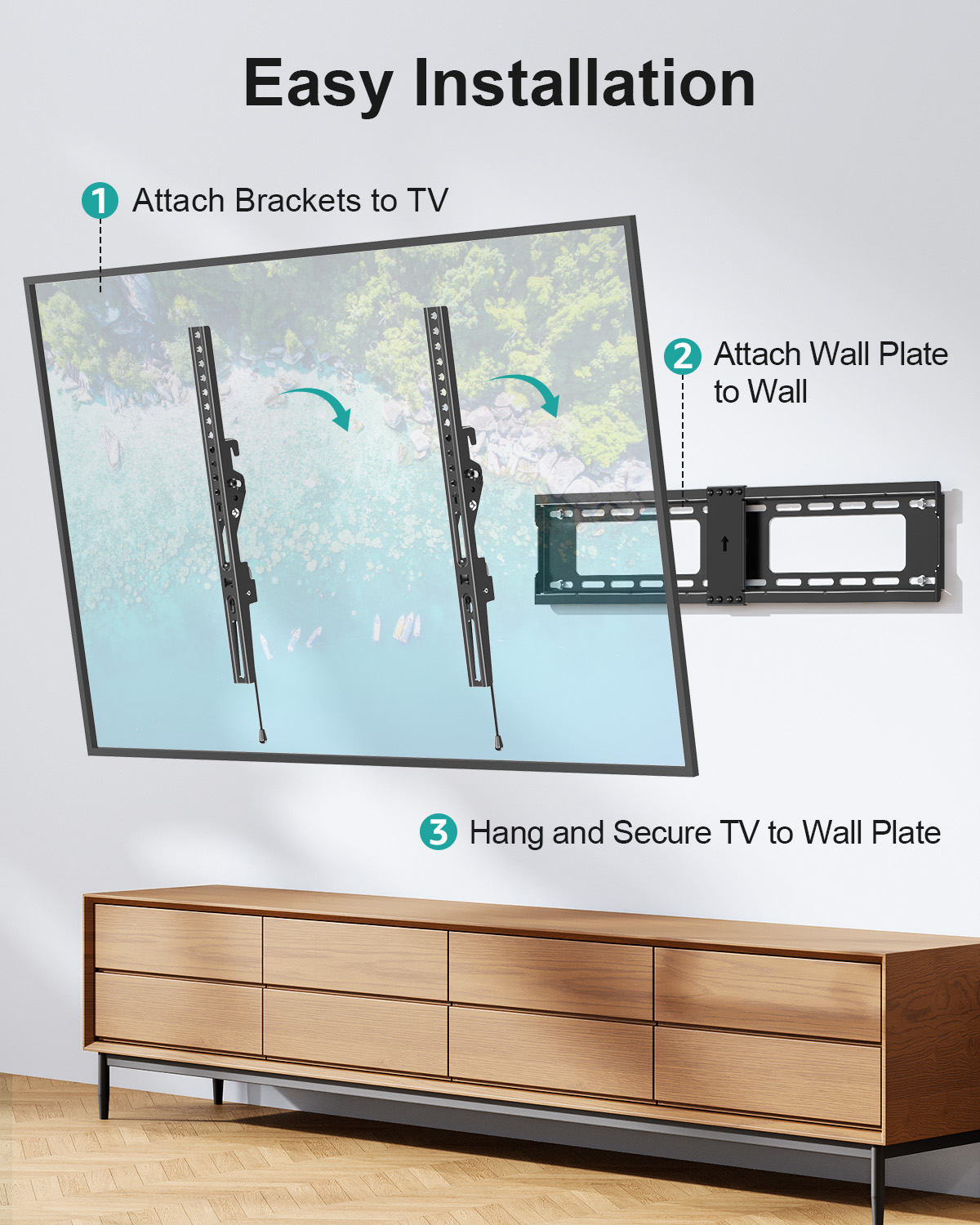 Mount Pro Tilting TV Wall Mount, 37-82 Inch, 132 lbs photo 5
