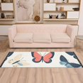 thumbnail image 2 of Yayeee Runner Rug for Bedroom 2'x6' Machine Washable Hallway Non Slip Mat, Beige Butterflies, 2 of 8