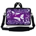 thumbnail image 2 of Sac Pochette pour Ordinateur Portable en Néoprène 10-11,6 Pouces, Étui de Transport avec Poignée et Bandoulière Ajustable - Papillon Violet, 2 of 4