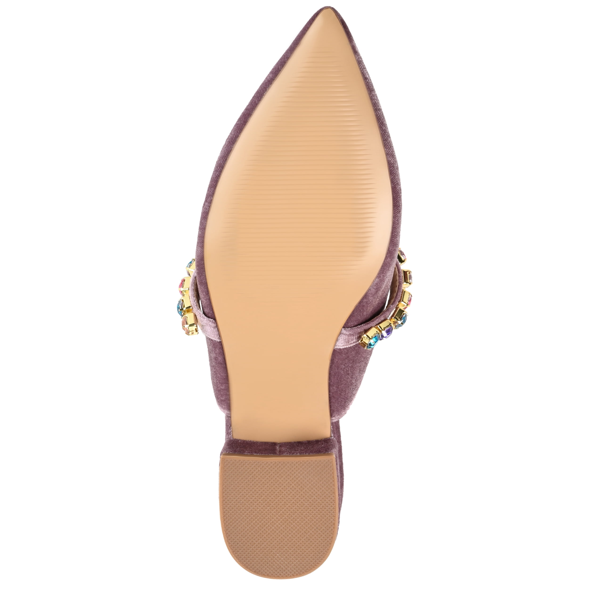 Journee Womens Jewel Mules Pointed Toe Slip On Evening Dress Flats