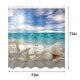 thumbnail image 1 of Fabric Shower Curtain Sunshine Beach Bathroom Washroom Standard With Hooks, 1 of 4
