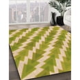 thumbnail image 3 of Ahgly Tapis d'Intérieur Lavable en Machine Carré Transitionnel Brun Doré Foncé, 4 Pieds Carré, 3 of 7