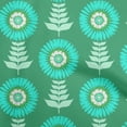 thumbnail image 1 of oneOone Georgette Viscose Sea Green Fabric Asian Block Floral Craft Projects Decor Fabric Printed By The Yard 42 Inch Wide, 1 of 4