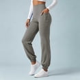 thumbnail image 2 of VBVC Women's High Waisted Yoga Joggers , Soft Stretchy Workout Pants For Women , Ladies' Casual Running Gym Trousers with Pockets, *Gray , Large, 2 of 8