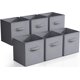 thumbnail image 1 of Sorbus Cubos de Almacenamiento de Tela Plegables de 11 Pulgadas: 6 Contenedores Plegables con Asas para Ropa, Juguetes y Libros (Gris), 1 of 8