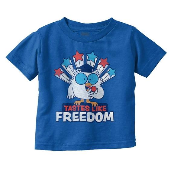 Tootsie Owl USA Tastes Like Freedom Toddler Boy Girl T Shirt Infant Toddler Brisco Brands 4T