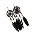 thumbnail image 3 of Qarigey Pendientes bohemios colgantes largos 1 par hermoso con diseño de atrapasueños cómodo para mujeres niñas negro Type3 NO3, 3 of 6