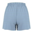 thumbnail image 5 of Lenpel Pajama Shorts for Women Casual Elastic High Waisted Striped Boxer Lounge Shorts Comfy Sleepwear Bottoms, 5 of 5