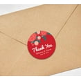 thumbnail image 3 of Darling Souvenir Personalized Bride Groom Names And Date Envelope Seals Round 45 Pcs Rose Floral Thank You Stickers-Green, 3 of 4