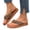 Camel, variant on Women's Crochet Lace Flip Flops 2026 Boho Comfortable Thong Sandals with Flat Sole for Summer Beach Wear Camel 9 Wide