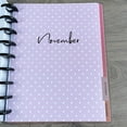 thumbnail image 6 of Monthly Binder Dividers set for Classic Size Happy Planners, 9-Disc Monthly-Tab Dividers - 12-Pack (Flora), 6 of 7