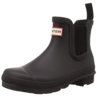 Hunter Women's Refined Stitch Detail Slim Fit Chelsea Boots, Black