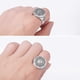 thumbnail image 3 of Mantra de nueve caracteres de la suerte del Tai Chi Personalidad Cara ancha Anillo viejo dominante, 3 of 5