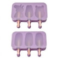 thumbnail image 1 of Jinsinto 2pcs Reusable Pop Mold Popsicle Maker Lolly Mould Tray Frozen Ice Cream, 1 of 5