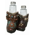 thumbnail image 4 of Rustic Cowgirl Turquoise Flowers Stars Double Boots Salt Pepper Shakers Holder, 4 of 9