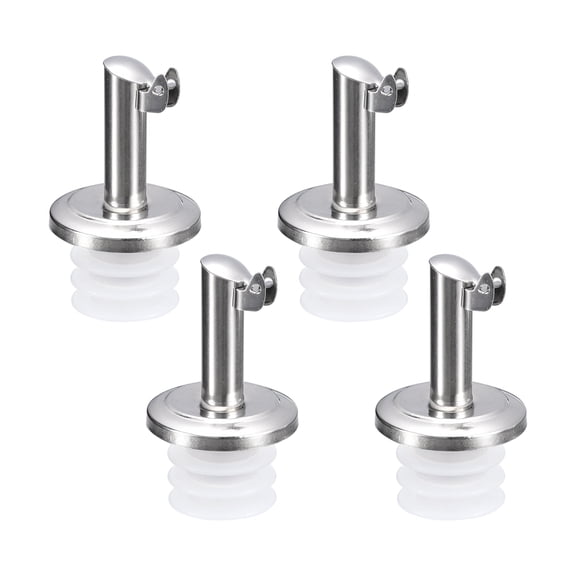 Stainless Steel Bottle Pourers, 4Pack Auto Flip Olive Oil Spout, for Most Liquor Bottles (White)