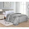 thumbnail image 3 of FAITH, HOPE, LOVE HOME DÉCOR Ultra Plush Queen Size Chevron Arrow Jacquard Microplush Blanket (86" X 86") - Grey, 3 of 4
