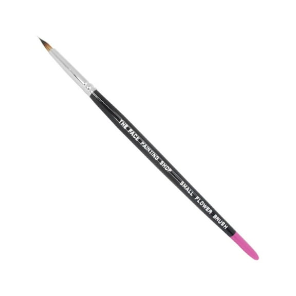 The Face Painting Shop Brush - Small Flower, Professional Face Painting Brush, Sleek Pink Tipped Wooden Handle and Synthetic Bristles
