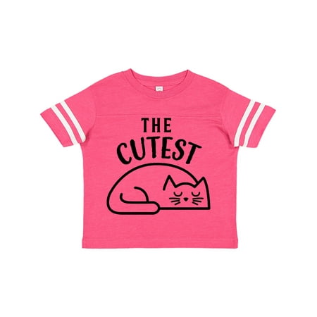 

Inktastic The Cutest with Sleeping Cat Gift Toddler Boy or Toddler Girl T-Shirt