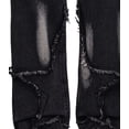 thumbnail image 3 of FEDPOP Girls Baggy Wide Leg Jeans, Elastic Waist Pull-On Denim Pants with Pockets, Casual Loose Teen Jeans, Black, 12-16Y, 3 of 7