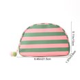 thumbnail image 3 of Hanging Toiletry Bag, Striped Waterproof Cosmetic Bag – Portable Makeup Pouch with Handle, Pink Travel Bag for Girls, Overnight Trip, Sleepover, Vacation, College Dorm & Tea Party (A), 3 of 8