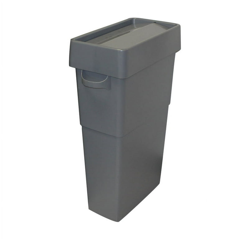 Thin Bin Containers, 23 gal, Polyethylene, Gray Thin Bin Containers, 23 gal, Polyethylene, Gray