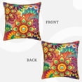 thumbnail image 7 of Velvet Decorative Throw Pillow Covers Set of 2, Soft Square Cushion Cover with Invisible Zipper Mandalas Colorful Ornamental Printing, 16"x16", 7 of 7