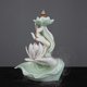 thumbnail image 3 of Quemador de de reflujo meditación decoración soporte de fuente de humo ornamento humo cerámica cascada para habitación Yoga Loto blanco celadón Soledad Quemador de incienso de reflujo, 3 of 7