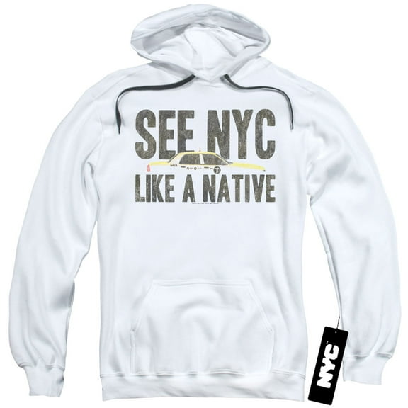 New York City Nyc Like A Native Adult Pullover Hoodie Sweatshirt White