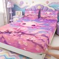thumbnail image 3 of Manfei Aquatic Axolotl Fitted Sheet Full,Ocean Animal Bed Set,3 Pieces,1 Fitted Sheet and 2 Pillowcases, 3 of 6