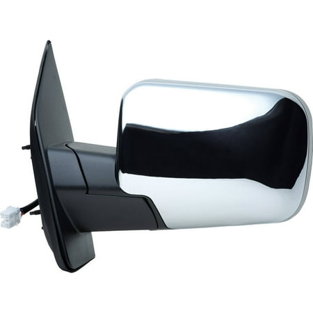 - 68042N - Fit System Driver Side Mirror for 04-10 Infiniti QX56, 04-15 Nissan Armada SE, SL, SV Model, 04-14 Titan SE Model, chrome cover, foldaway, Heated Power