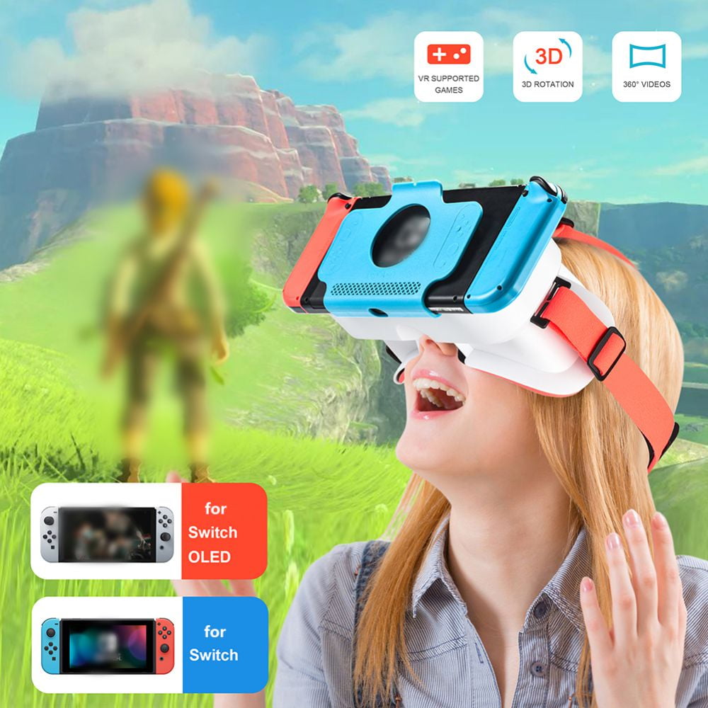 Junlinto EVA 3D VR Head-Mounted Glasses Virtual Reality Glasses Headset Movies Game for NS Nintend Switch Console Accessories
