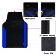 thumbnail image 5 of Leadwolf Car Floor Mats for Kia for EV6 Vinyl Carpet Protection Car Liners All Weather Velvet Colored Stripe Black and Blue 4pcs, 5 of 8