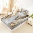 thumbnail image 4 of jejeloiu Vintage Wings Twin Sheet Sets,Gray Gold Bedding For Girls 3pcs, 4 of 6