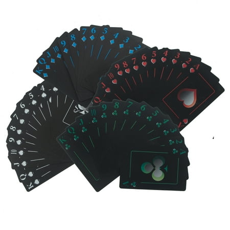 NK HOME Waterproof Poker Cards Plastic PVC Playing Cards and 4 Pieces ...