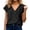 a-122Black20, variant on Womens Solid Color Wrap Front Blouse With V Neck Short Sleeves Textured Straight Hem For Office Work Casual Daily Wear Date Outings Grey XXL