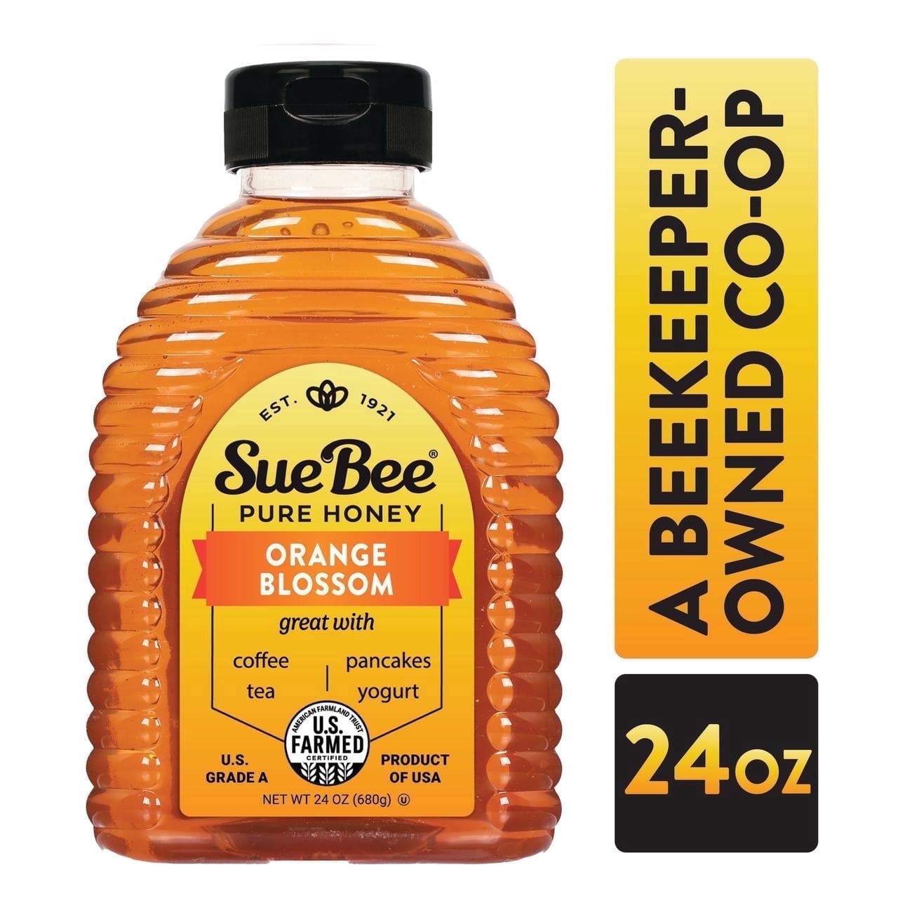 Sue Bee Pure Orange Blossom Honey, All Natural, 24 oz - Walmart.com