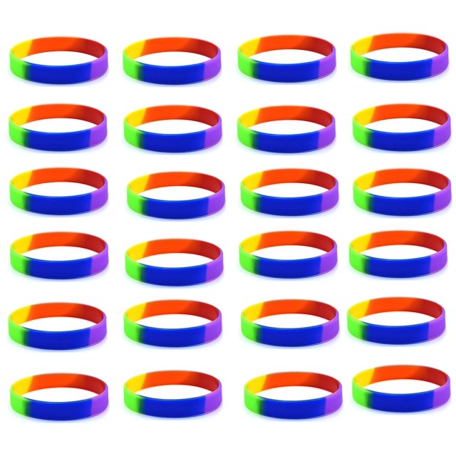 RV Pulseras de Goma Multicolor - Set de 24, Pulseras Infantiles brillar Electrónica