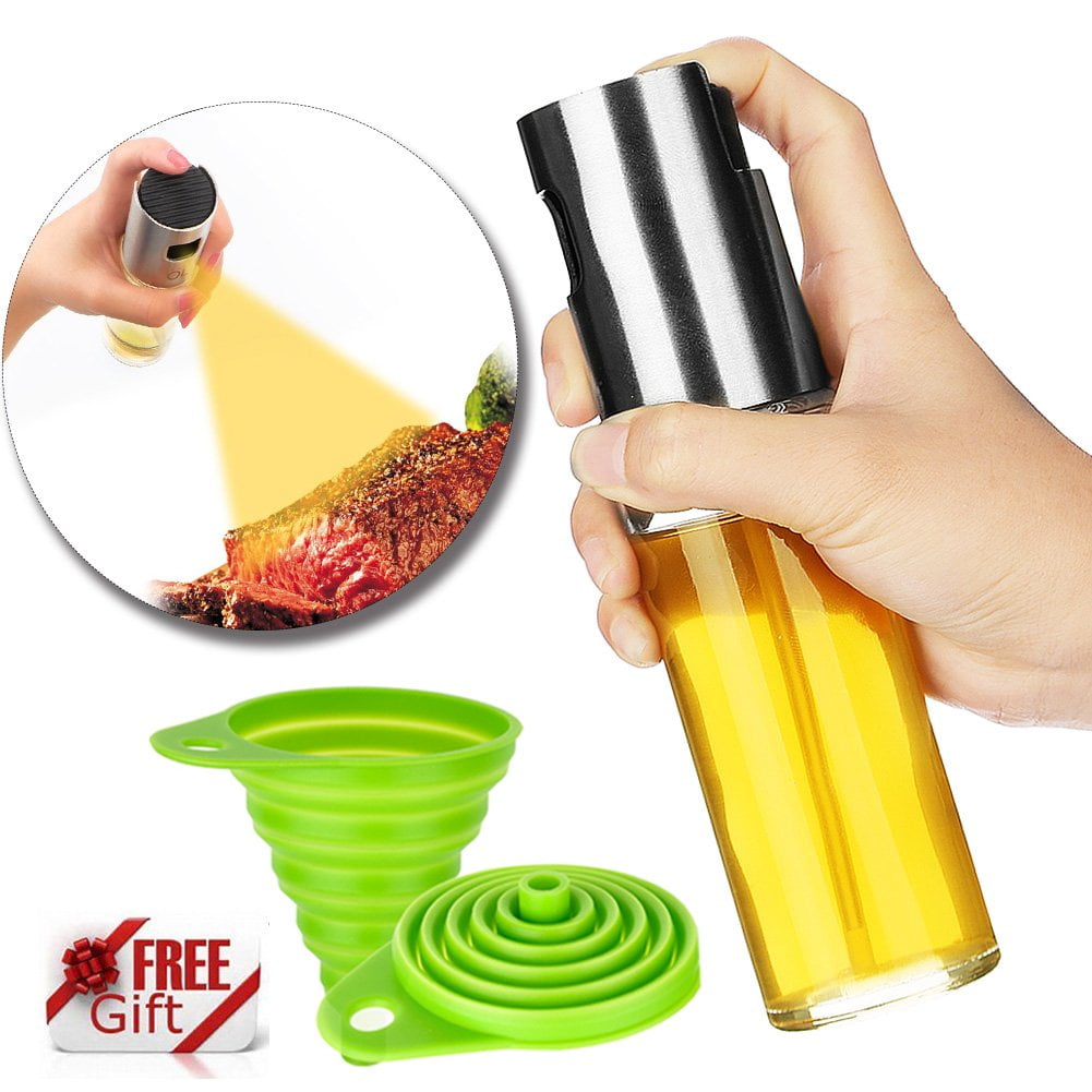 Roasting Baking Making Salad Grilling Cooking Stainless Steel Bottle with Bottle Brush and oil Funnel for BBQ AriTan Olive Oil Sprayer Dispenser for Cooking