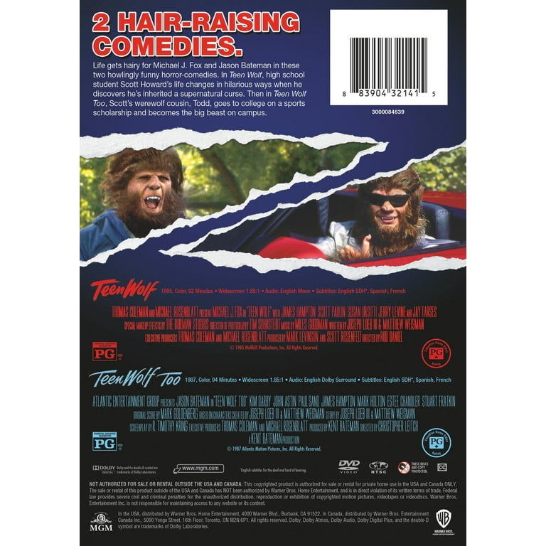 Teen Wolf DVD マイケル・J・フォックス主演 Amazon.com: Teen Wolf 1 & 2 : Fox, Michael J., Hampton