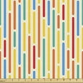 thumbnail image 1 of Abstract Fabric by the Yard Upholstery, Digital Geometric Design Inspired Vertical Stripes Game Theme, Decorative Fabric for DIY and Home Accents, Multicolor by Ambesonne, 1 of 5