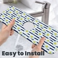 thumbnail image 6 of Xecao Daisy Striped Nautical for Kitchen Sink Splash Guard Faucet Mat , Faucet Guard & Draining mat, (15" X 5.5" ), 6 of 7