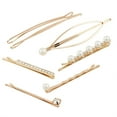 thumbnail image 3 of (2 pack) Scunci Assorted Gold and Pearl Hair Barrettes, 6-Pieces, 3 of 5