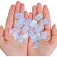thumbnail image 1 of Crocon Opalite Rune Stones Set with Elder Futhark Alphabet Engraved Symbol (Set of 25) for Chakra Balancing Decorative Home Office Stone Size :- 20-25 mm App. | with a Pouch & A Rune brochure, 1 of 8