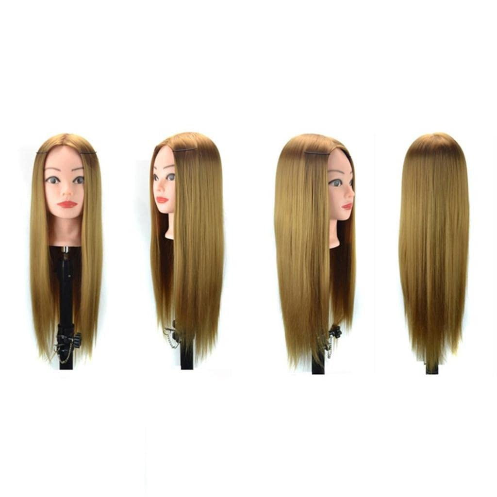 Mannequin Head Human Hair, Mannequin Head, Cosmetology Mannequin Doll Head for Hair Styling, Hair Styling Wig Practice Training Mannequin Hairdressing
