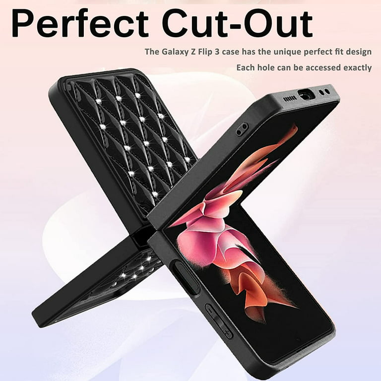 For Samsung Z Flip 4 Case Cute With Strap, Cute Phone Case Anti-scratch  Shockproof Cover Women Girls