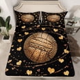 thumbnail image 2 of Feelyou Fashion Volleyball Queen Sheet Sets, Romantic Love Heart Bed Set, 4pcs, 2 of 7